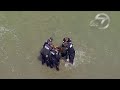 los angeles police nab suspect who ran into surf