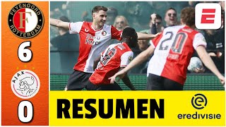 GOLEADA HISTÓRICA de FEYENOORD de SANTIAGO GIMÉNEZ 6-0 vs AJAX. Asistencia del CHAQUITO | Eredivisie