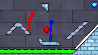 Fireboy and Watergirl Stickman l animation Diamond hunter - ice temple parkour