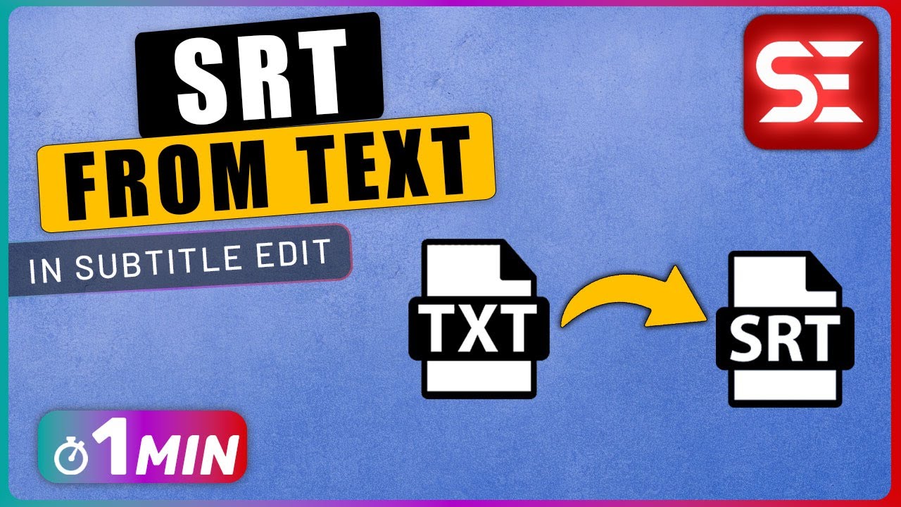 How To AUTOMATICALLY Create SRT Subtitle File From PLAIN TEXT Or ...