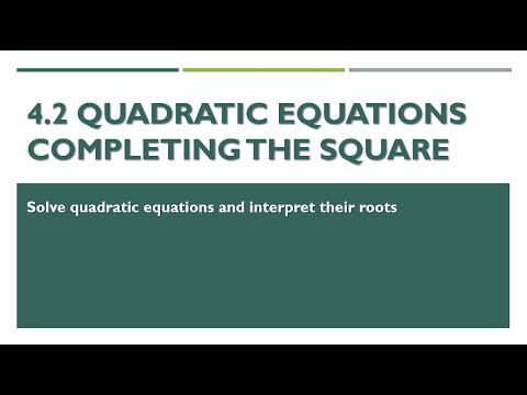 Completing The Square - YouTube