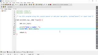 Using scanf for User Input in C Program