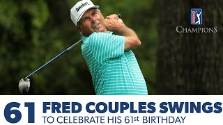 61 Fred Couples swings for his 61st birthday