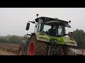 duo de claas aux labours en conditons difficiles 🌧️🌾