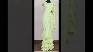 Stylish Ruffle/frill saree ideas 2021 for women