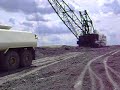 electric powered dragline in north dakota removing overburden