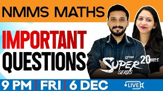 NMMS MATHS  2024 | SUPER 20 | Sure Questions | Exam Winner