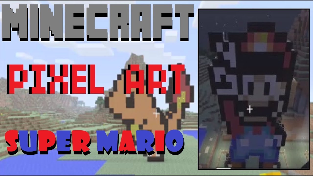 Minecraft Pixel Art Super Mario Tutorial Youtube