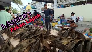 Meriah Sungguh Pekan Lapok Di Hujung Minggu // Macam macam ada ikan Dijual #borneo #baram #lapok