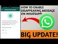 How To Enable Disappearing Message On Whatsapp || Auto Delete Message On Whatsapp Latest Update!