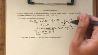 Projectile Motion - Algebra 1 - Bailey