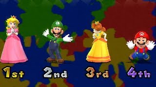 Mario Party 9 - Minigames - Peach vs Daisy vs Mario vs Luigi