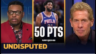 UNDISPUTED | Skip Bayless reacts Embiid playoff career-high 50 Pts as 76ers beat