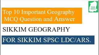 TOP 10 Geography MCQ Question and Answer for Sikkim SPSC Exam|| Sikkim SPSC LDC/ARS #spsc