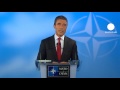 gaddafi regime is clearly crumbling nato chief