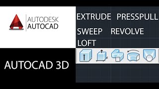 ABOUT EXTRUDE , PRESSPULL, REVOLVE , SWEEP, & LOFT  in Malayalam