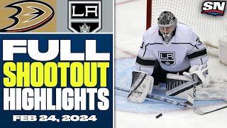 Anaheim Ducks at Los Angeles Kings | FULL Shootout Highlights - February 24, 2024