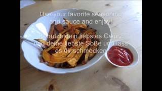 ABS CREATOR!! Healthy Fries - Sweet Potato Fries DIY / gesunde Pommes - Süßkartoffel Pommes