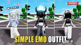 OUTFIT SIMPLE EMO For Girl In Brookhaven ID/CODES - Roblox Part 4