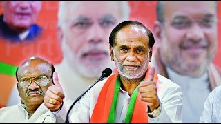 Dr K Laxman and Shri NVSS Prabhakar,addressing the media at BJP State Office,Nampally,Hyderabad