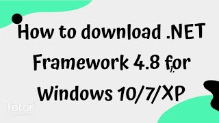 NET Framework 4.8 බාගත කරමු - how to download .NET Framework 4.8 for Windows
