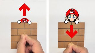 SURPER MARIO Pop-Up Card Paper Craft Tutorial｜Funny Magic card DIY