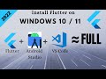 How to install Flutter on Windows 10 | Windows 11 | Flutter for Windows | Android Studio & VS Code