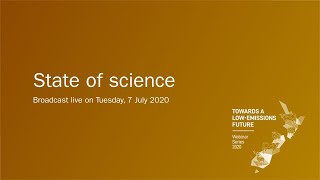 State of Science: Towards a low-emissions future webinar series #5