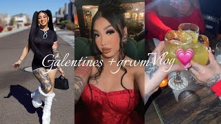 Galentines dinner 🎀 + GRWM ✨ + Cleaning Vlog