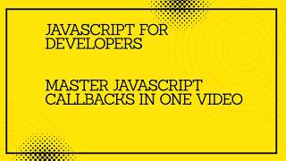 Master JavaScript Callbacks in One Video #javascript #typescript #programming #coding