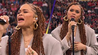 Andra Day SINGS the Black National Anthem at Super Bowl LVIII