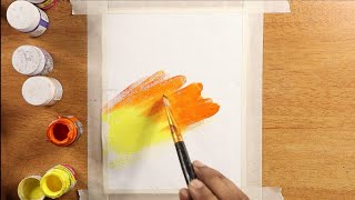 Romantic couple sunset painting / easy acrylic painting / acrylic panting
