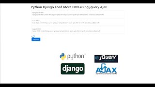Python Django Load More Data using jquery Ajax