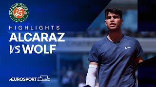 STATEMENT PERFORMANCE 🤩 | Carlos Alcaraz vs JJ Wolf | Round 1 | French Open 2024