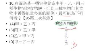 生物歷屆試題主題十  10