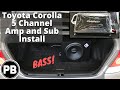 2003 - 2008 Toyota Corolla 5 Channel Amp and Sub Install