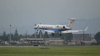 4K UHD C37SAM Gulfstream Yokota AB Japan RJTY OKO在日米軍横田基地外来機 #kevinandersen #usaf