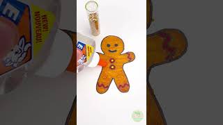 Learn How to Color Gingerbread Cookie with Glitter 🎨✨ #color #glitterart #colorfulcreativekids