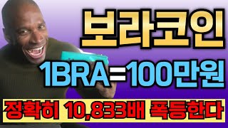 [보라코인] 1개당 100만원 전망!! 정확히 10,833배 폭등한다?!