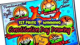 Indian Constitution Day Poster National Law Day Drawing Constitution