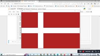 flag of Denmark || Python turtle library || Python for beginners #poojapatel #chiki1601