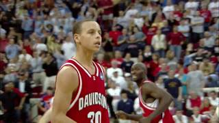 Steph Curry raining jumpers on Gonzaga in the the 2008 NCAA Tournament