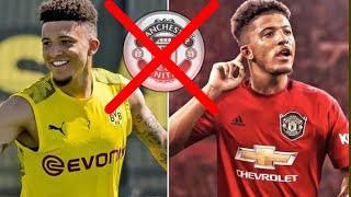 JADON SANCHO DREAM MOVE TO MANCHESTER UNITED IS OFF? MAN UNTD TRANSFER NEWS