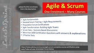 Agile & Scrum - Complete Course: Prep for Certifications + Building Teams + Stories + 1000 Questions