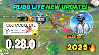 😱Pubg Lite New 0.28.0🤯 Update Fix 2025 | Pubg Mobile Lite 0.28.0 Comeback Update 2025🔥