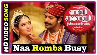 VSOP Tamil Movie | Songs | Naa Romba Busy Song | Tamanna proposes Arya | Swaminathan cancels wedding