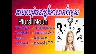 នាមពហុវចនៈក្នុងភាសាអង់គ្លេស Learn English-Plural Noun and its Rule and Exception