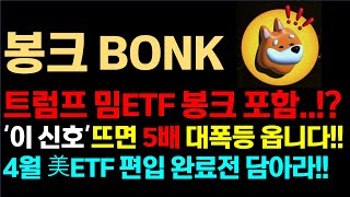 [봉크 BONK 긴급] \