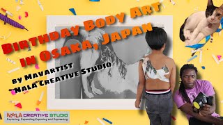 Jamaican Artist Do Bodypainting on Japanese Model 5 ジャマイカ人アーティストによる日本人モデル のボディペイント5