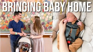FIRST 24 HOURS WITH A NEWBORN AT HOME | Bringing Baby Home Vlog